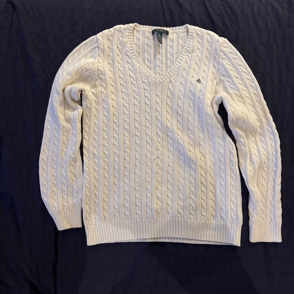 Ralph Lauren Polo Cream Sweater-XL